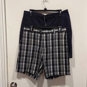 Michael Kors Lot of 2 Men's Cotton Plaid Chino Shorts Sz 32-Golf Beach Preppy